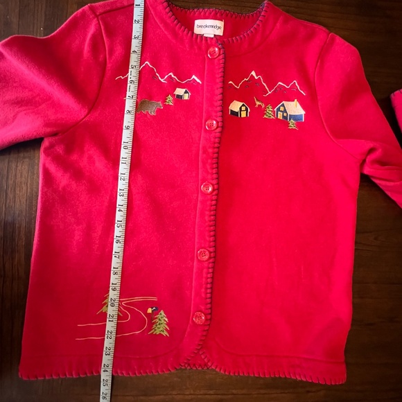 Breckenridge Women's Red Country Christmas Embroidered Jacket, Size Medium - Picture 9 of 12